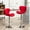 Red, variant on Yellow Adjustable Swivel Seats ( Of 2) - Upholstered In Soft Material, Thick Foam, 360° Rotation, Height By Gas Lift, Comfortable Footrest, Style Design 2, Function, Velvet Fabric, Foam Padding,