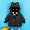 thumbnail image 3 of Mercatoo Toddler Baby Girls Winter Warm Solid Coats Ears Hooded Padded Jacket Outwear Kids Girls Winter Down Jackets Coat, 3 of 6