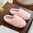 thumbnail image 2 of Taqqpue Womens Slippers Solid Color Memory Foam Plush Slippers Lining Warm Soft Cozy Home Slipper Outdoor Indoor House Shoes, 2 of 4
