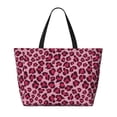 thumbnail image 2 of Honeii Rose Leopard Print for Tote Bag with Adjustable Strap,Beach Bag, Waterproof Sandproof Beach Tote Bag, Large Capacity Foldable Beach Bags, 2 of 7
