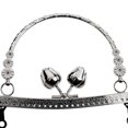 thumbnail image 3 of Bolso de mano cuadrado de Metal, marco de bolso, cierre de broche de beso con asa, manualidades DIY, 20cm Astilla Yuyangstore Marco del monedero de metal, 3 of 8