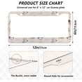 thumbnail image 3 of Hand Drawn Dogs License Plate Frame - 2 Pack Universal Stainless Steel License Plate Holder with Screws & Chrome Caps, 2 Holes Car License Plate Cover for US Vehicles Decorative, 3 of 7