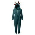 thumbnail image 6 of TBWNWG Girls Winter Hooded Romper Jumpsuit Soft Reindeer Design Warm Cozy Playwear For Toddler Kids,Size 6-7 Years, 6 of 6