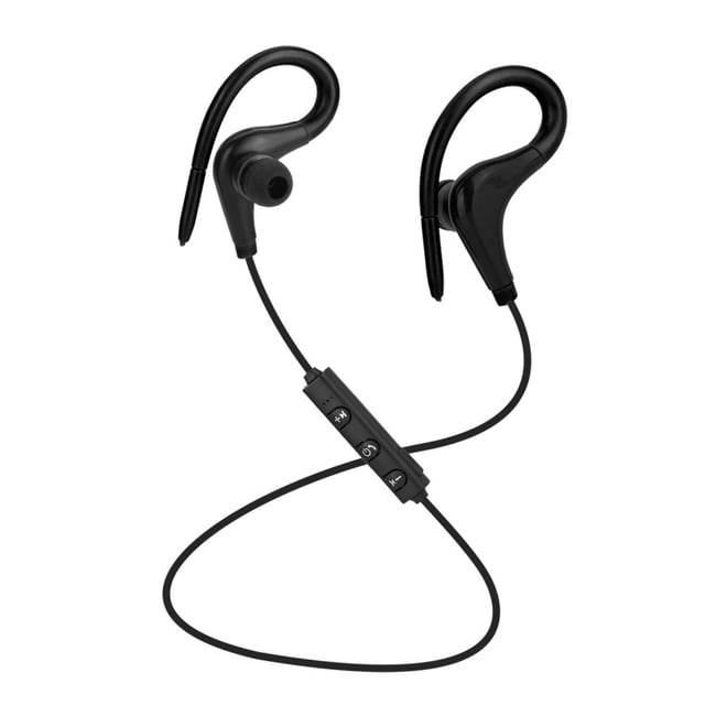 Auriculares deportivos Bluetooth 4.1 para correr Auriculares inalámbricos Auriculares estéreo Auriculares con gancho para la oreja, Negro Inevent DZ4190-04B