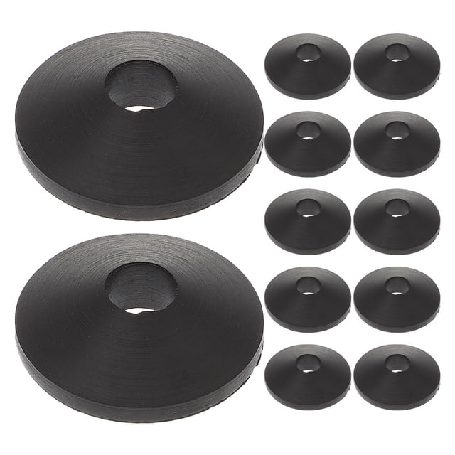 12 arandelas cónicas de goma para perno de inodoro, color negro, M8, para mantenimiento y reparación de tanques de inodoro, kit de juntas de sellado de goma para evitar fugas, color negro