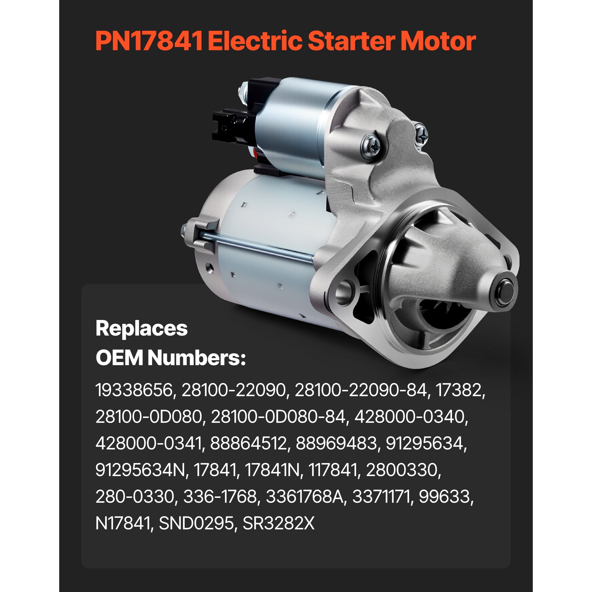 KFFKFF Starter Motor Replacement Compatible with Pontiac Vibe L4