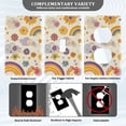 thumbnail image 3 of Yayeee Duplex Wall Plate 1-Gang 4.5"x2.7" Home Receptacle Light Switch Decorative Outlet Cover, Beige Retro Rainbow, 3 of 7
