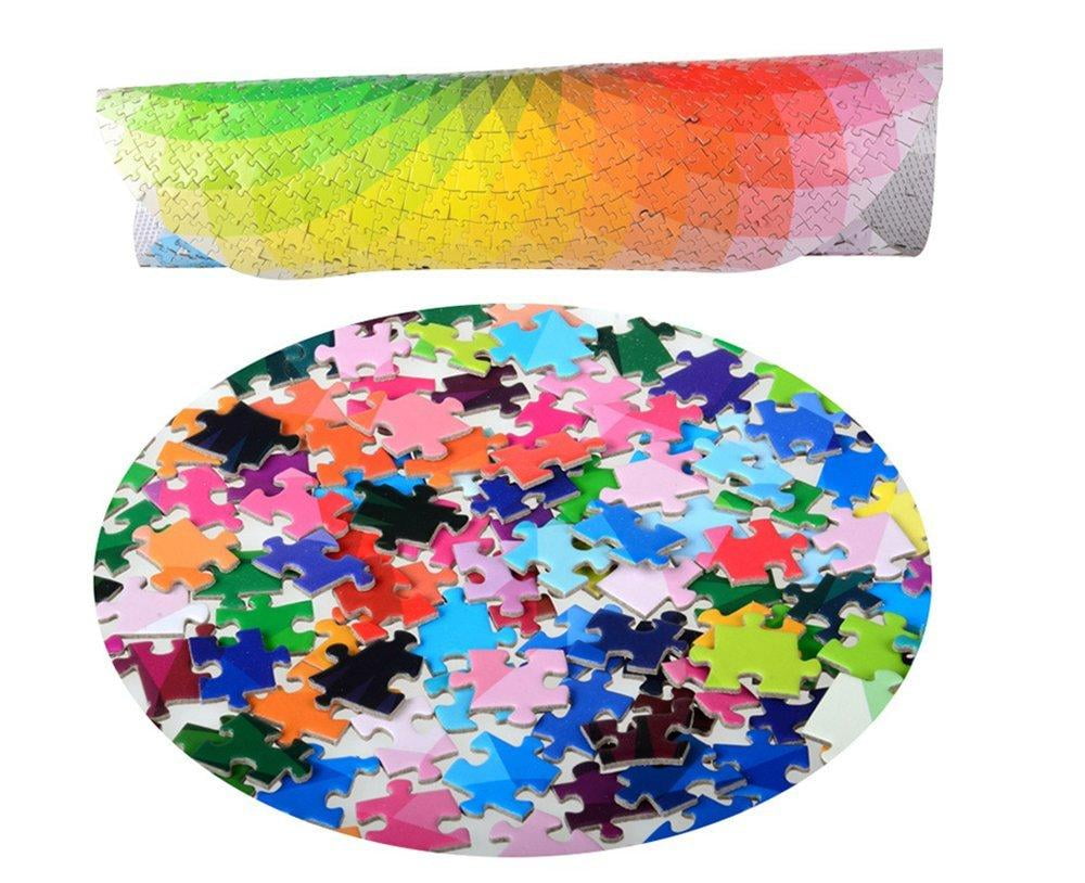 1000 pcs//set Colorful Rainbow Round Adult Kids DIY Educational Jigsaw Puzzle Toy