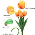 thumbnail image 3 of LAVA 25 Packs Artificial Flowers Faux Tulip Real Touch Blush Tulip Bouquet for Easter Spring Home Table Decor Yellow, 3 of 10