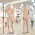 thumbnail image 2 of PayLessHere 73" Male Full Body Mannequin, Polypropylene with Detachable Head & Metal Base for Adult Clothing Display, 2 of 7