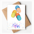 thumbnail image 1 of Health Care Products Capsule Pill Pattern Welcome Back Greeting Cards Envelopes Blank, 1 of 3