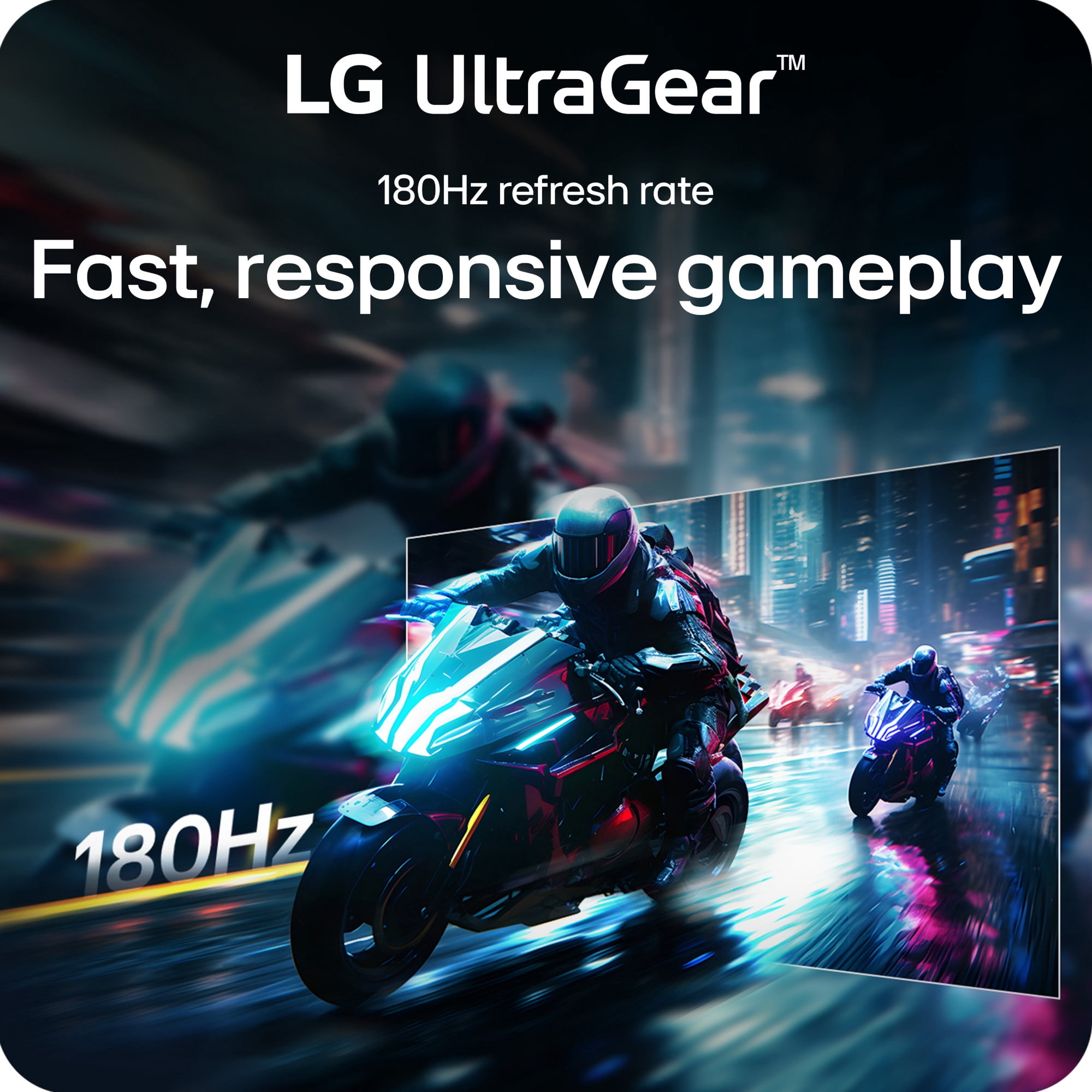 LG UltraGear 27" Curved QHD Gaming Monitor, 180Hz, AMD FreeSync 27GS60QN-B