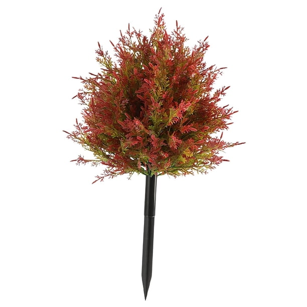 Plantas artificiales para jardín, arbustos artificiales, exterior, interior, granja, porche, patio Rojo