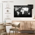 thumbnail image 5 of Elephant Stock Iron Impression World Map Wall Art - Horizontal Canvas Wall Art - Living Room Wall Decor - Map Canvas - Gray And White Decor - 45" x 30", 5 of 8