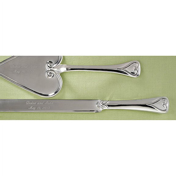 Heart Shaped Server With Knife Set