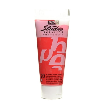 UPC: 0804551987175 | Studio Acrylic Paint quinacridone scarlet 100 ml (pack of 3)