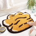 thumbnail image 1 of Alfombras de baño, alfombra de baño, alfombra de ducha de microfibra suave y peluda, alfombras de felpa absorbentes y antideslizantes, 19.68 "x 25.6", pata de tigre, 1 of 5