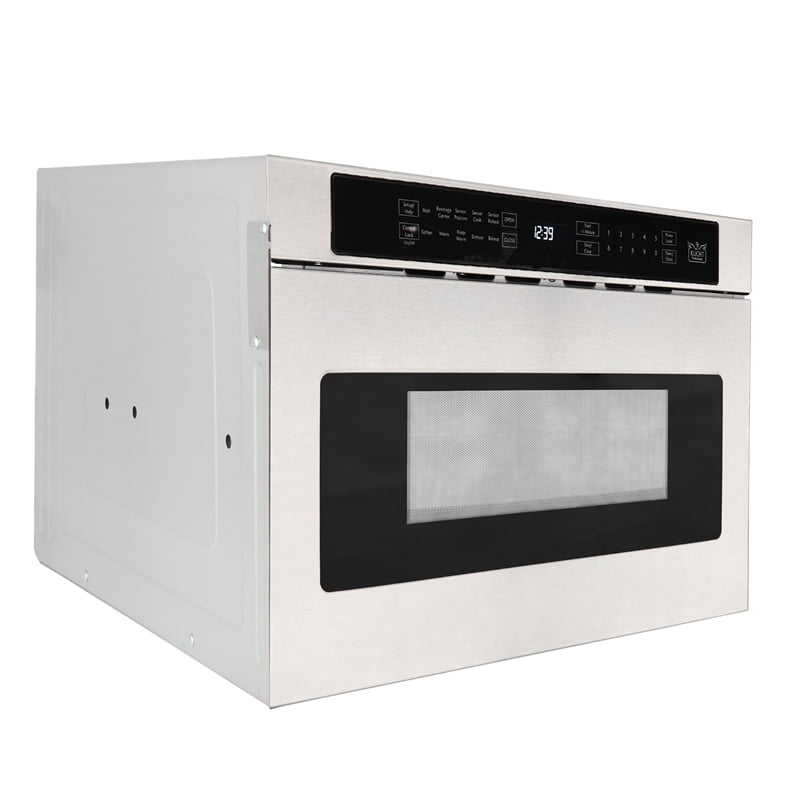 Kucht Professional 23.8" Modern Stainless Steel Microwaves in Silver