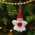 thumbnail image 3 of Fiudx Liquidación navideña Viejo muñeco de nieve jabalí árbol de Navidad montaje guirnalda regalo joyería material de lana joyería, 3 of 7