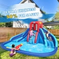 thumbnail image 7 of Action Air Water Slide, Inflatable Waterslide with Large Pool, Blue Bounce House with Double Slide and Climbing Wall, 7 of 7