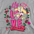 thumbnail image 2 of Hey Arnold Valentine's Day Helga I Hate You But Love You Unisex Adult Pull-Over Hoodie, 2 of 5