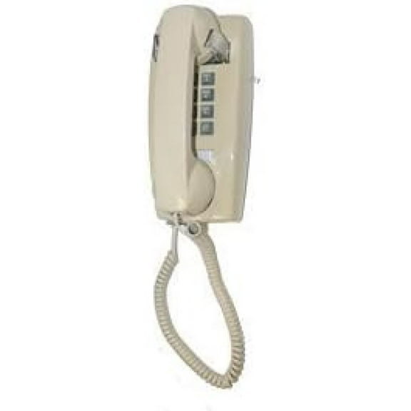 HTYSUPPLY 255409 Vba 20m Traditional Mini Wall Phone Volume Ivory Tone Dial Single Gong Ringer