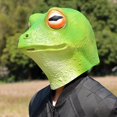 thumbnail image 4 of Máscara de cabeza de animal de látex para fiesta de disfraces, máscaras de rana elegantes para Halloween, 4 of 5