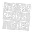 thumbnail image 4 of Juego de 18 plantillas de pintura de flores, plantillas botánicas, patrones huecos creativos para decoración de pared, álbumes de recortes y niños., 4 of 10