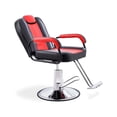 thumbnail image 3 of Silla Sillón Barbería Estética Vanlig Italiana Rojo Y Negro, 3 of 5