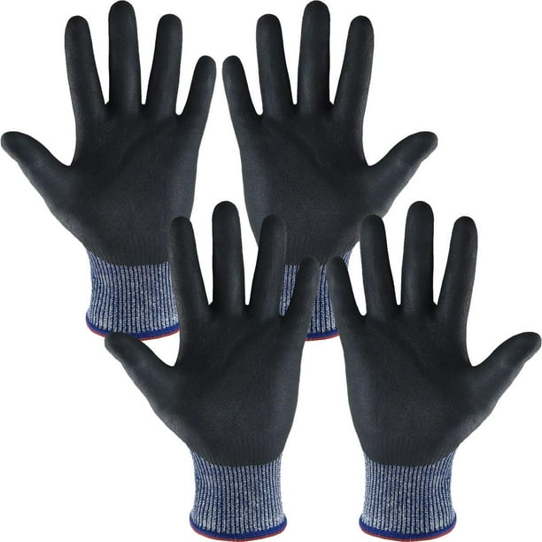 Guantes para Vidrio de Colores GlovesBlue 2 Pares XL Azul 106 a 115mm x 260mm NitriloHPPE CE EN388 Nivel 5. VentDepot MXGBE-012