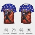 thumbnail image 6 of Omeoer Patriotic Eagle Wings Graphic T-Shirt for Men Women, USA Flag 3D Printed Short Sleeve Crewneck Tee, American Freedom Casual Shirt, 6 of 6