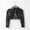 Black, variant on Zecgelong Toddler Girls Motorcycle Jackets Coat Turn Down Collar Long Sleeve Crop Outerwear Coats
