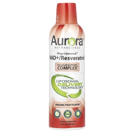 Aurora Nutrascience Mega-Liposomal™ NAD ,Resveratrol, Organic Fruit, 16 fl oz (480 ml)