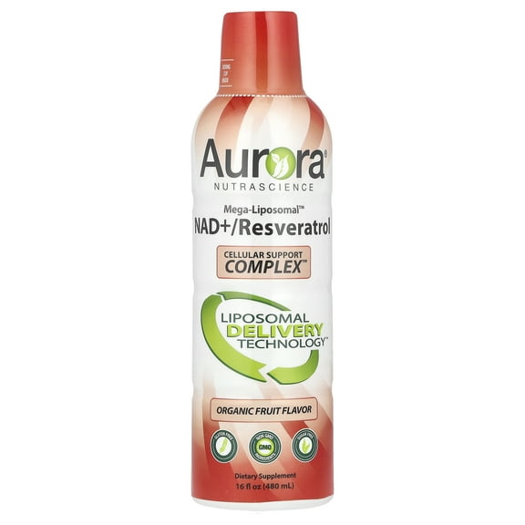 Aurora Nutrascience Mega-Liposomal™ NAD ,Resveratrol, Organic Fruit, 16 fl oz (480 ml)
