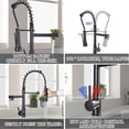 thumbnail image 2 of Matte Black Kitchen Faucet, Utility Faucet for Kitchen Sink with Easy Cleaning Features, Durable and Stylish Design for Your Modern Home, 2 of 5