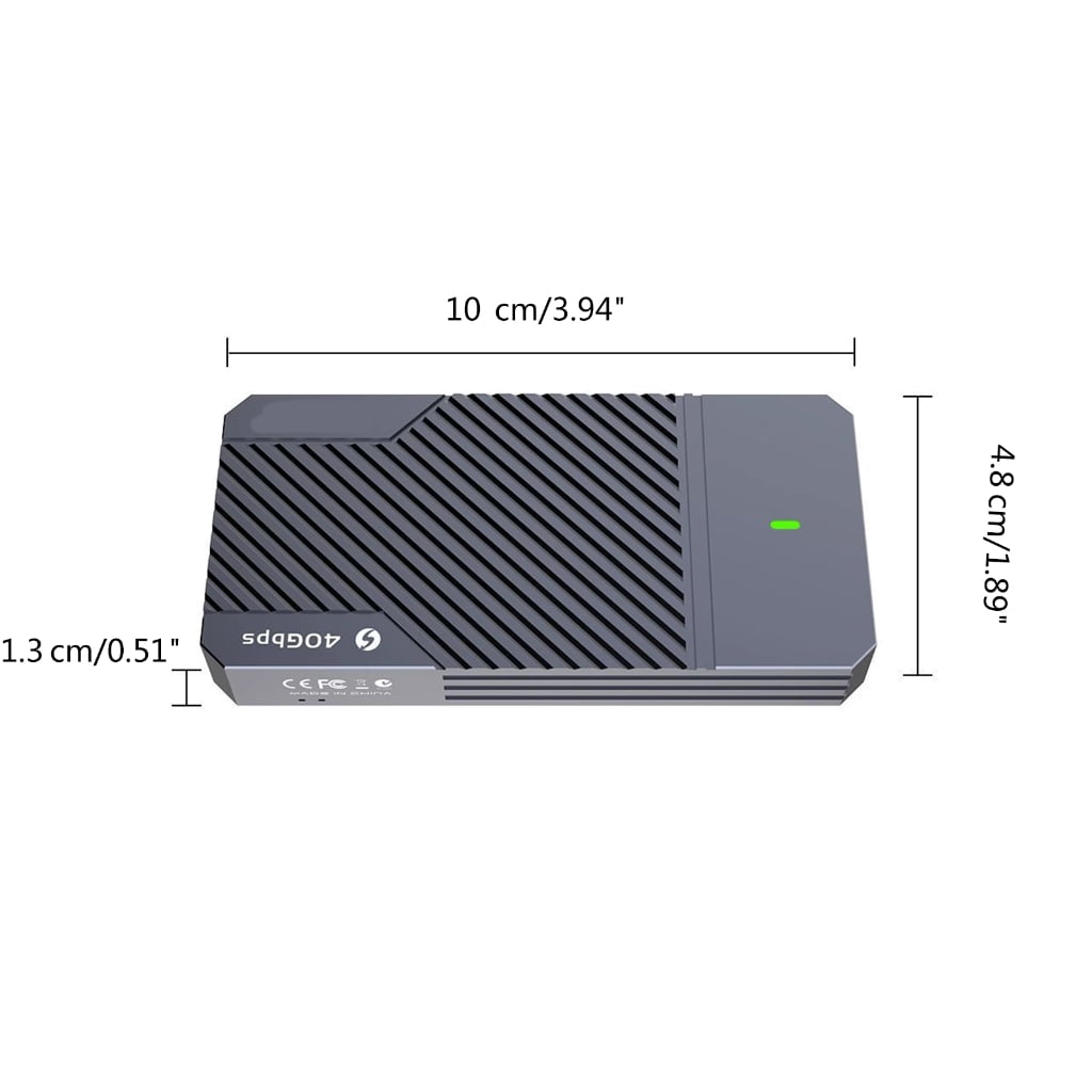 Zeiwohndc 40Gbps M.2 NVMe SSD Enclosure,PCIe to USB-C External Hard Drive Enclosure