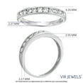 thumbnail image 4 of Vir Jewels 1/2 CTTW Classic Diamond Wedding Band in 14K White Gold Channel Set Size 4.5 Female Adult, 4 of 6