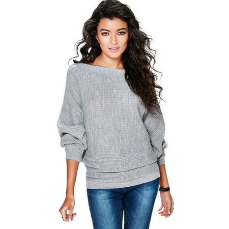 Women Casual Batwing Sleeve Sweater Knitwear Pullover Tee Shirts Jumper