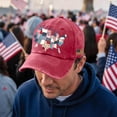 thumbnail image 4 of USA 250th Anniversary Distressed Casual Cap Patriotic Theme 1776-2026 Commemorative Baseball Cap Traditional American Tribute Hat Gift Honoring Patriots Veterans,Red, 4 of 5