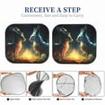 thumbnail image 6 of Wukai Firefly Forest Fox Print Windshield Sun Shade, Car Front Window Shades Sunshade Cover Sun Visor Shield Block Automotive Interior Protector Blocks UV Rays-Small, 6 of 6