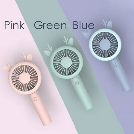 

Windfall Mini Handheld Fan LED Night Light USB Desk Fan Rechargeable Battery Operated Fan Foldable Strong Wind Personal Powerful Cooling Fan Portable for Travel Camping Office Home