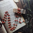 thumbnail image 4 of Vintage Ceramic Beads Rosary Necklace Jesus Christ Crucifix For Cross Necklaces, 4 of 5
