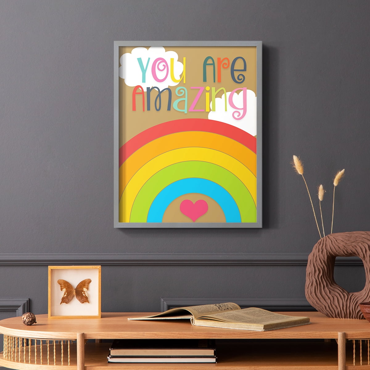 You Are Amazing Framed Print - Solid Wood in Single Picture Frame Solid Wood 2 Framed Print