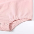 thumbnail image 4 of WREESH Baby Toddler Girls Boys Bodysuit Layette Onesies Autumn Spring Cute Romper Long Sleeve Button Sweatshirt Jumpsuits Baby Clothes Pink, 4 of 8