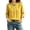 Yellow Womens Tops, variant on Womens Plus Size Tops Linen Elbow Length Sleeve Tshirts for Women Crew Neck Pullover Summer Fall Top M-4XL
