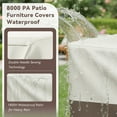 thumbnail image 3 of Unnifurnzi Patio Furniture Covers-Outdoor Furniture Covers Waterproof for 6 Pieces Patio Set 600D Heavy Duty Outdoor Sectional Cover for Furniture Couch Sofa Chair 126" L × 63" W × 28" H-Beige, 3 of 7