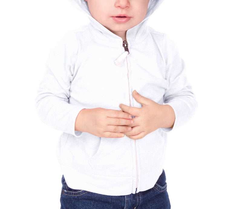 Hoodie T Shirt High Low Cotton Blend Fine Jersey w// Pocket Infant Toddler 6M-6X