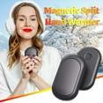 thumbnail image 5 of Kchsji Magnetic Detachable Hand Warmer USB Rechargeable Mini Portable 2-in-1 Hot Hands 3 Heat Settings Fast Heating Pocket-Sized for Outdoor Camping Hiking Travel Winter Cold Weather, 5 of 5