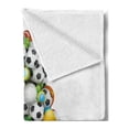 thumbnail image 2 of Letter a Soft Flannel Fleece Throw Blanket, Sports Balls Stacked to Build the First Letter of the Alphabet Capital, Cozy Plush for Indoor and Outdoor Use, 60" x 80", Multicolor, by Ambesonne, 2 of 5