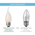 thumbnail image 6 of PANLAVIE LED 40 Watt Candelabra Bulbs Medium Base Frosted Bulbs, Dimmable Filament 40 Watt LED Bulbs (Uses only 3.5 watts), E26 Base, 2700K Warm Light Candle Bulbs, Pack of 6, 6 of 6